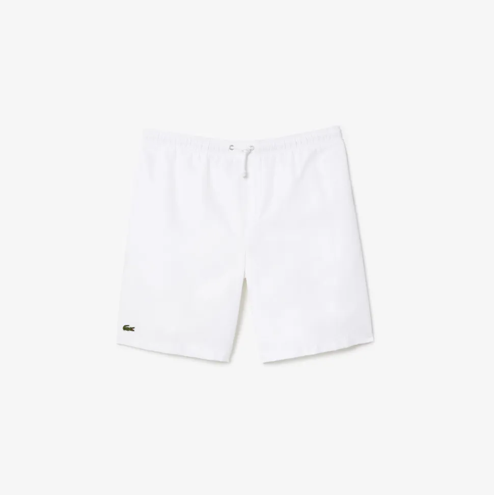 Lacoste miesten shortsit Light Weight Diamond Taffeta Shorts, valkoinen