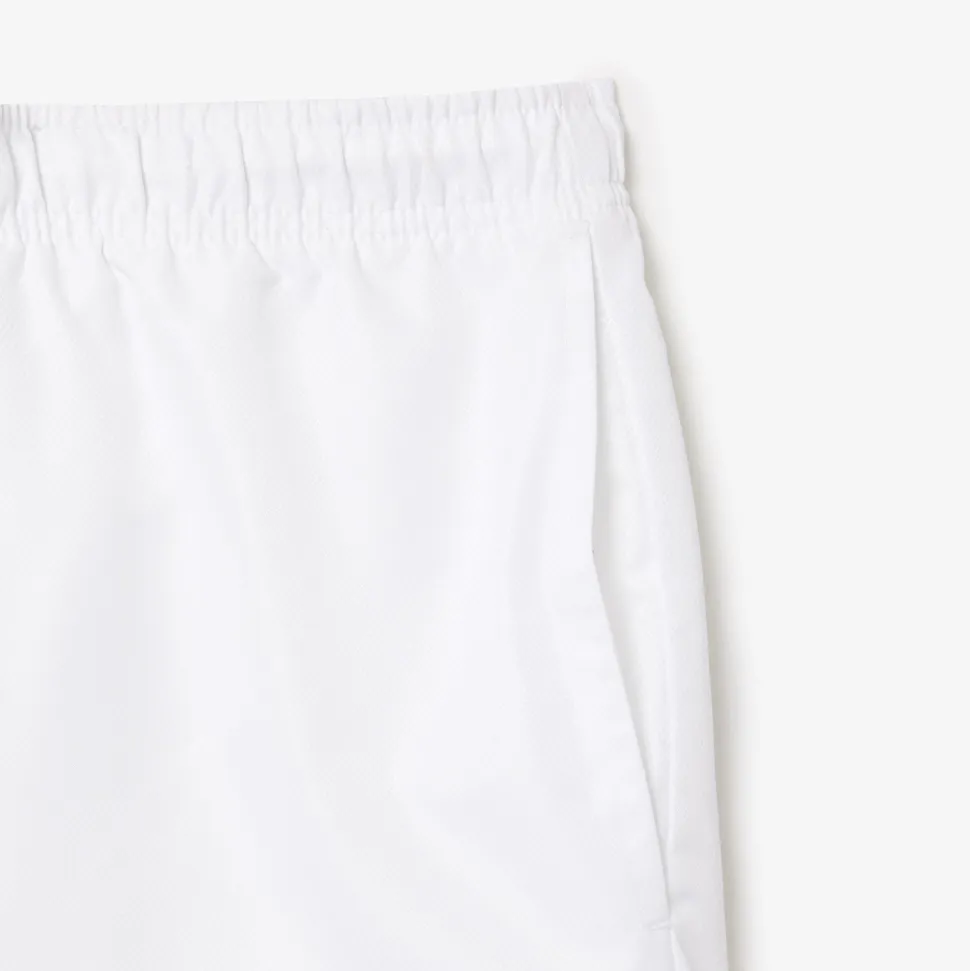Lacoste miesten shortsit Light Weight Diamond Taffeta Shorts, valkoinen