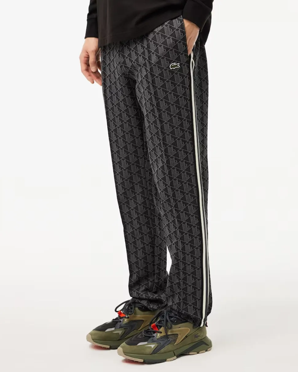 Lacoste Miesten Verryttelyhousut, MONOGRAM TRACK PANT Musta