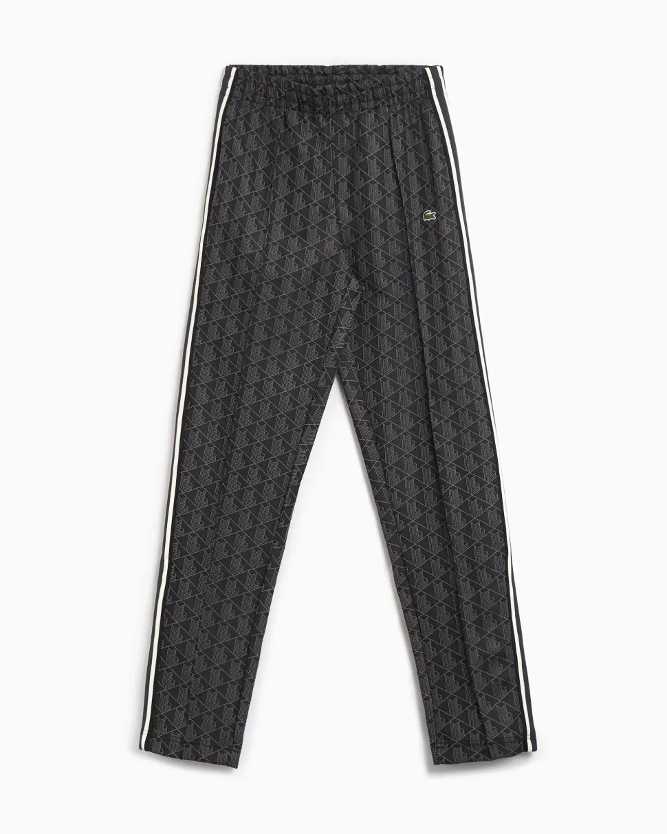 Lacoste Miesten Verryttelyhousut, MONOGRAM TRACK PANT Musta