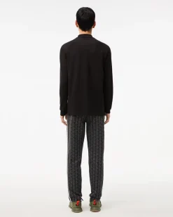 Lacoste Miesten Verryttelyhousut, MONOGRAM TRACK PANT Musta