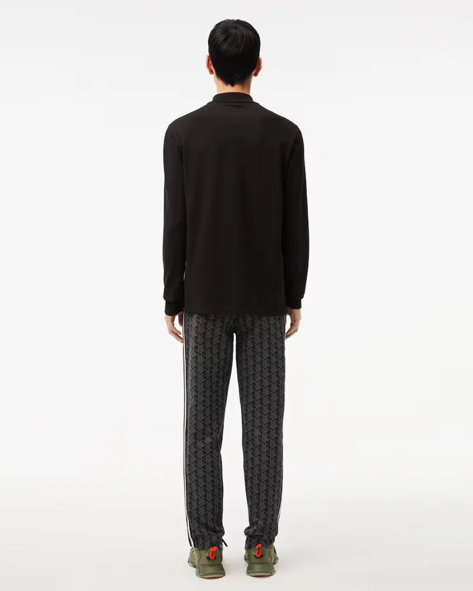 Lacoste Miesten Verryttelyhousut, MONOGRAM TRACK PANT Musta