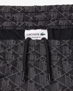 Lacoste Miesten Verryttelyhousut, MONOGRAM TRACK PANT Musta