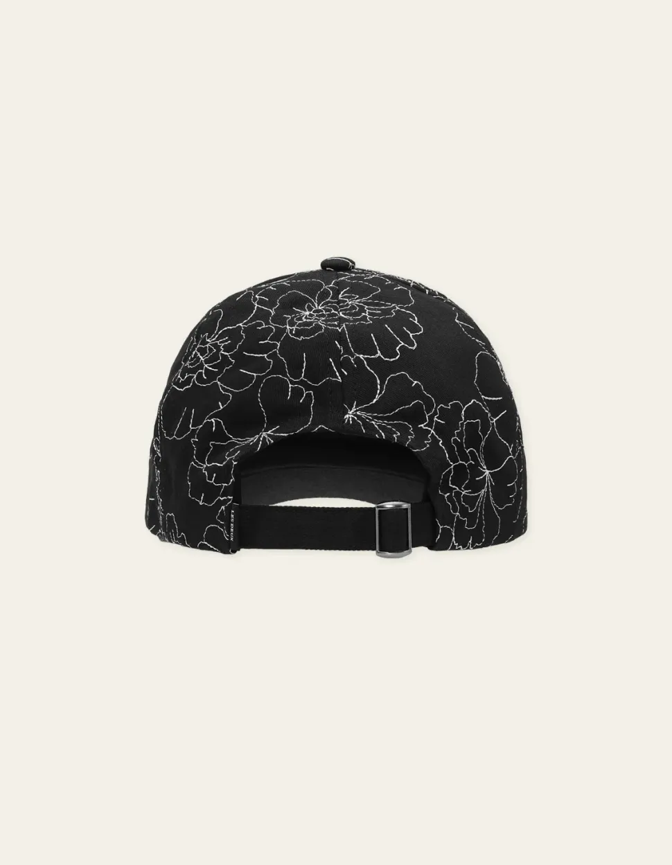 Les Deux lippis Flower Aoe Dad Cap, musta kuosi