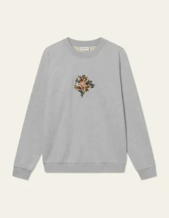 Les Deux miesten collegepusero, FIORE SWEATSHIRT Keskiharmaa