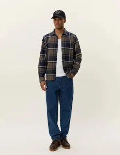 Les Deux miesten flanellipaita, JEREMY CHECK FLANNEL SHIRT Sininen Kuosi