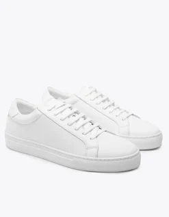 Les Deux miesten kengät, THEODOR LEATHER SNEAKER Valkoinen