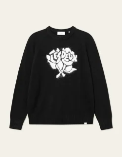 Les Deux miesten neule, FELIPE KNIT Musta