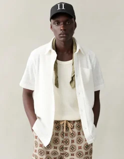 Les Deux Miesten Paita, CHARLIE SS SHIRT Valkoinen