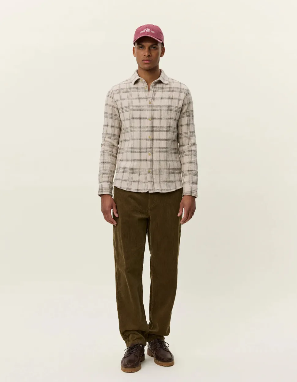 Les Deux miesten paitatakki, KASH CHECK OVERSHIRT Hiekka