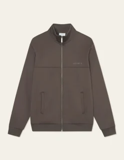 Les Deux miesten takki, BALLIER TRACK JACKET - SEASONAL Keskiruskea