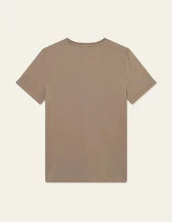 Les Deux miesten t-paita, NORREGAARD CONTRAST T-SHIRT Tumma Kameli