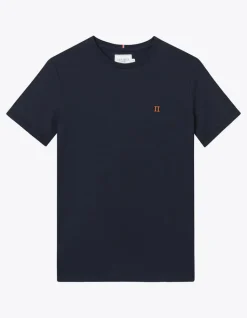 LES DEUX MIESTEN T-PAITA NORREGAARD T-SHIRT Tummansininen