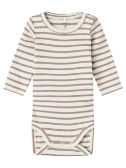 Name It lasten body, NBBANI LS BODY Raidallinen Vaaleanpunainen
