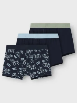 Name It Lasten Bokserit, NKMBOXER 3PACK SAPPHIRE GAME Tummansininen
