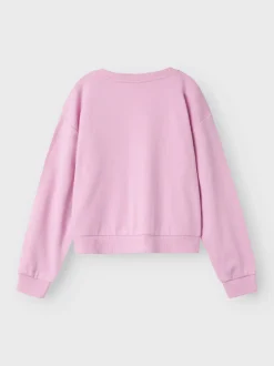 Name It lasten college, NKFLASANNE LS LOOSE SHORT SWEAT Pinkki