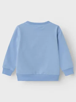 Name It lasten college, NMFKRISTINE LIGHT SWEAT Vaaleansininen