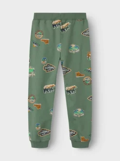 Name It lasten collegehousut, NMMNENNO SWEAT PANT Armeijanvihreä