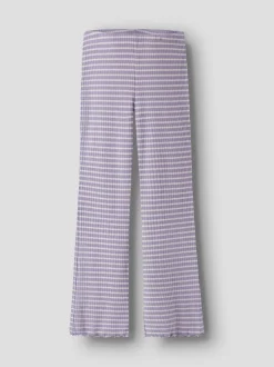 Name It lasten housut NKFVEMMA FLARE PANT, raidallinen lila