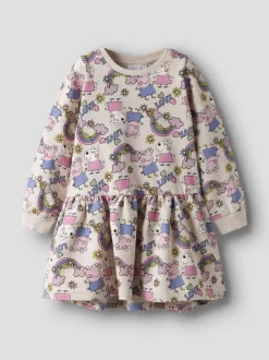 Name It lasten mekko NMFDARMA PEPPA LS SWE DRESS, beige