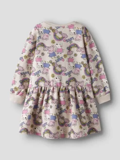 Name It lasten mekko NMFDARMA PEPPA LS SWE DRESS, beige
