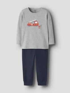 Name It lasten pyjama NMMNIGHTSET GREY FIRETRUCK NOOS, keskiharmaa