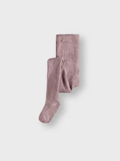 Name It Lasten Sukkahousut, NKFPANTYHOSE GLITTER RIB NOOS Vaaleanpunainen