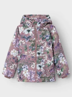 Name It lasten takki, NKFMAXI JACKET AOP Vaaleanpunainen Kuosi