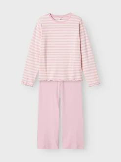 Name It Lasten Yöasu, NKFNIGHTSET STRIPE NOOS Raidallinen Pinkki