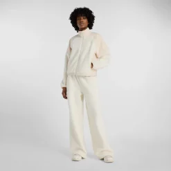New Balance naisten fleecehousut, High Pile Fleece Pant Luonnonvalkoinen