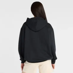 New Balance naisten huppari, Linear Heritage Fleece Long Hoodie Musta