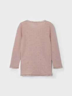 NMWANG WOOL NEEDLE LS TOP NOOS VAALEANPUNAINEN KUOS