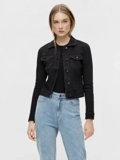 Object Naisten Farkkutakki, OBJWIN NEW DENIM JACKET Musta