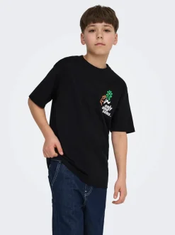 Only and Sons Junior lasten t-paita OSJFRED Laurent Flow, musta