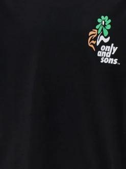 Only and Sons Junior lasten t-paita OSJFRED Laurent Flow, musta
