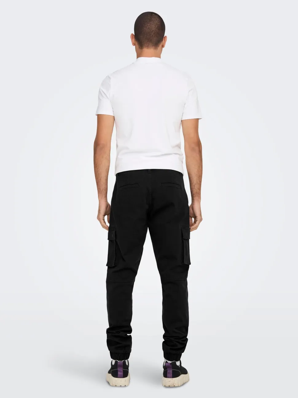 Only and Sons miesten housut, ONSCAM STAGE CARGO CUFF Musta