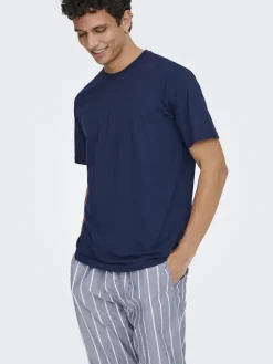 Only and Sons miesten pyjamasetti ONSBILLIE PANT LOUNGE GIFTBOX, Pageant Blue