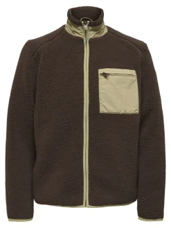 Only and Sons Miesten Teddytakki, DALLAS SHERPA JACKET Tummanruskea