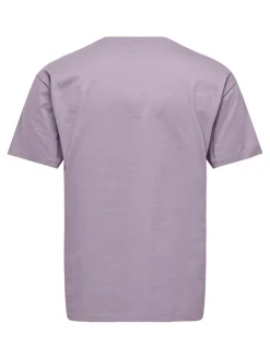 Only and Sons, Miesten T-Paita, Onsfred Rls Ss Tee Noos Liila