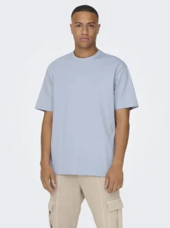 Only and Sons, Miesten T-Paita, Onsfred Rls Ss Tee Noos Vaaleansininen