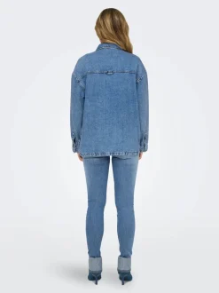 Only Naisten Farkkupaita, ONLEMMIE L/S SHIRT MB DNM AZ NOOS Indigo