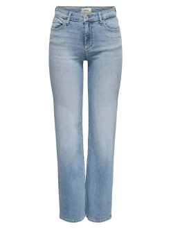 Only naisten farkut, ONLBLUSH MID STRAIGHT DNM TAI467 Vaaleansininen
