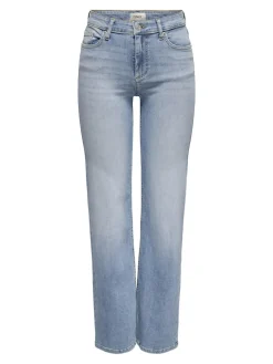 Only naisten farkut ONLBLUSH MID STRAIGHT DNM TAI467 NOOS, vaaleansininen