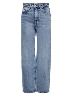 Only naisten farkut, ONLJUICY LIFE HW WIDE LEG NAS365 Indigo