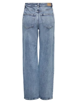 Only naisten farkut, ONLJUICY LIFE HW WIDE LEG NAS365 Indigo