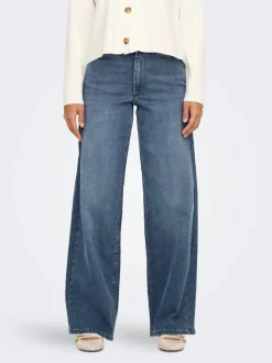 Only Naisten Farkut, ONLMADISON BLUSH HW WIDE DNM TAI853 NOOS Indigo