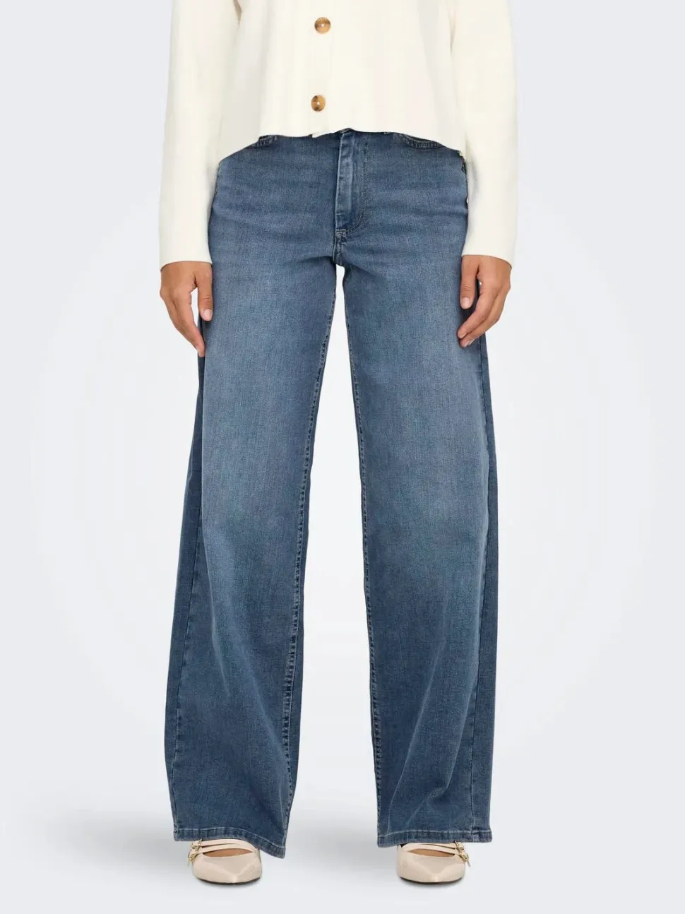 Only Naisten Farkut, ONLMADISON BLUSH HW WIDE DNM TAI853 NOOS Indigo
