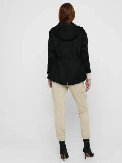 Only, Naisten Kevättakki, Lorca Canvas Parka Musta