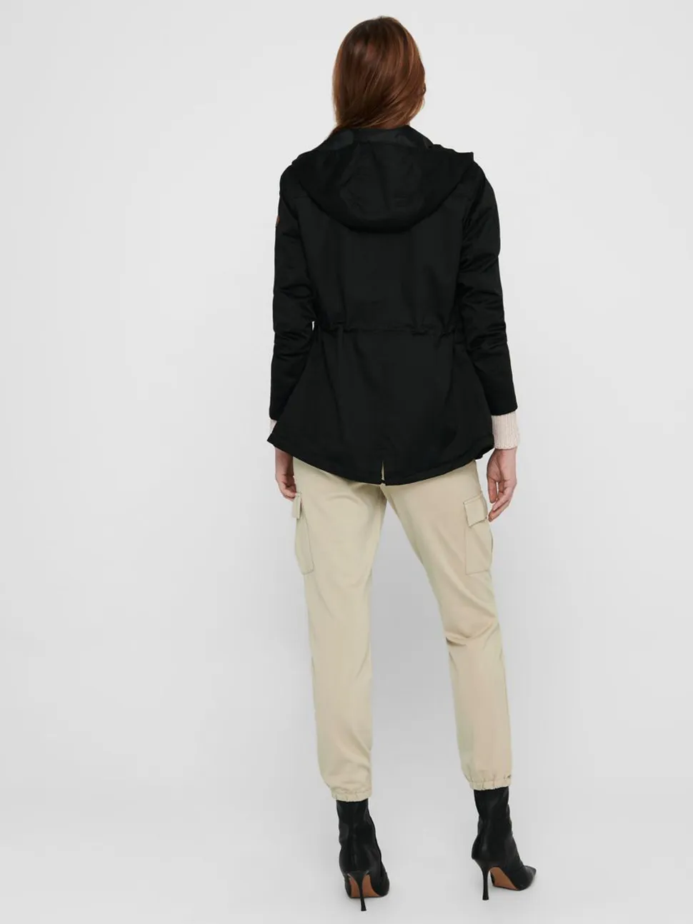 Only, Naisten Kevättakki, Lorca Canvas Parka Musta