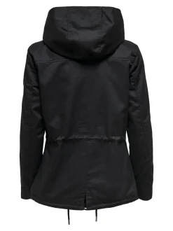 Only, Naisten Kevättakki, Lorca Canvas Parka Musta